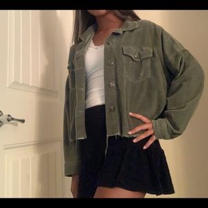 American Eagle Olive Green Collared Top